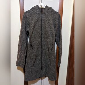 🩶 Lulemon Full Zip Black Running Hiking Hooded Jacket CA 35801 RN 106359 Size 8